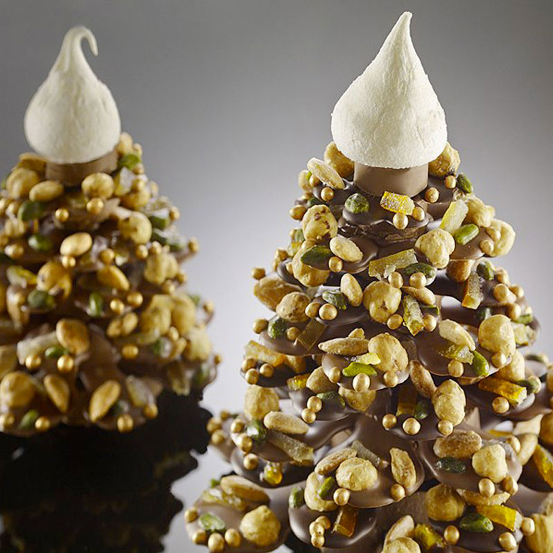 Sapin de Noël en chocolat de Camprini, chocolatier à Valbonne et Cannes